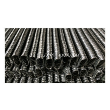 Tubería de metal plana corrugada
